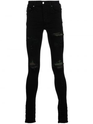 Skinny fit-jeans med sliten Amiri svart