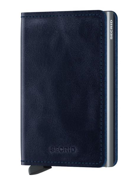 Δερμάτινος πορτοφόλι Secrid μπλε