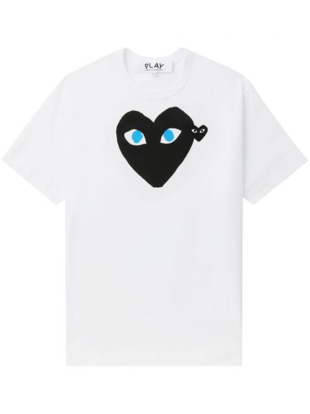 Bavlněné tričko se srdcovým vzorem Comme Des Garçons Play