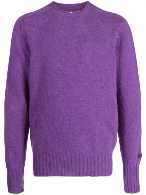 Vlnený sveter s okrúhlym výstrihom Doppiaa fialová