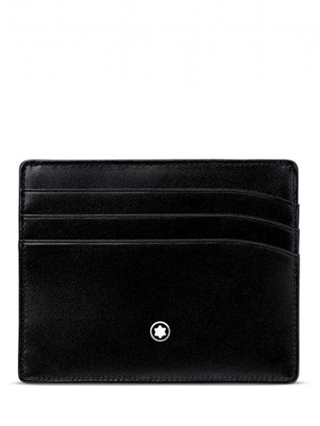Кожаный кошелек с карманами Montblanc черный