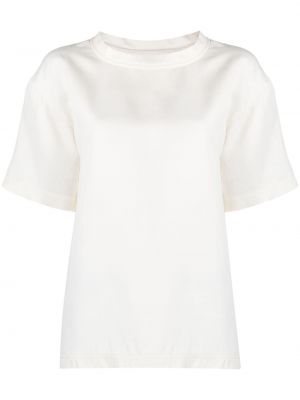 Camiseta de cuello redondo oversized Bottega Veneta blanco