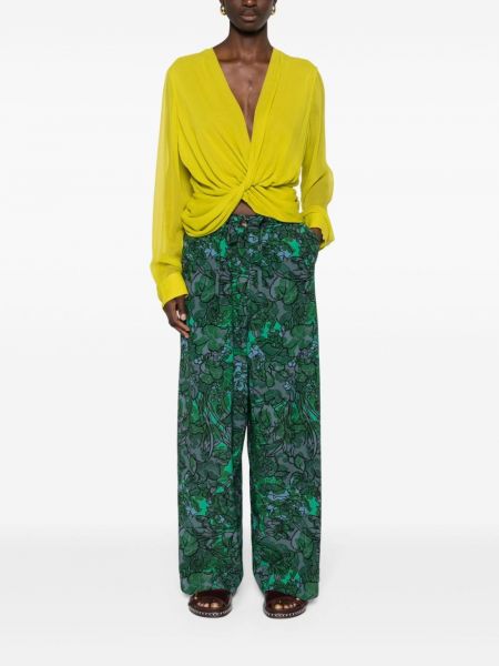 Kalhoty s potiskem Pierre-louis Mascia zelené