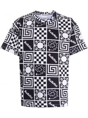 Camiseta con estampado con estampado geométrico Paccbet negro