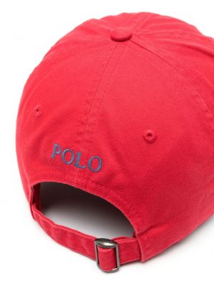 Tikitud tikitud polosärk Polo Ralph Lauren punane