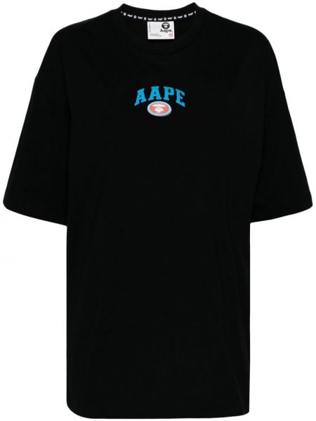 Памучна тениска с принт Aape By *a Bathing Ape® черно