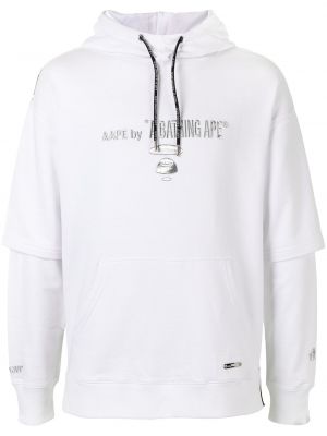 Hoodie con stampa Aape By *a Bathing Ape® bianco