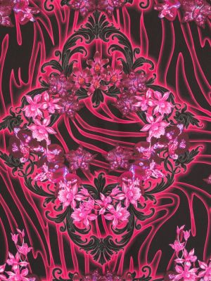 Květinový hedvábný šál s potiskem Versace