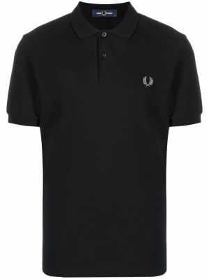 Polo με κέντημα Fred Perry μαύρο
