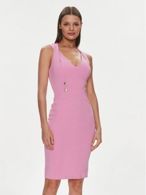 Розовое коктейльное платье Rinascimento