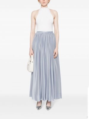 Hedvábné dlouhá sukně Giorgio Armani modré