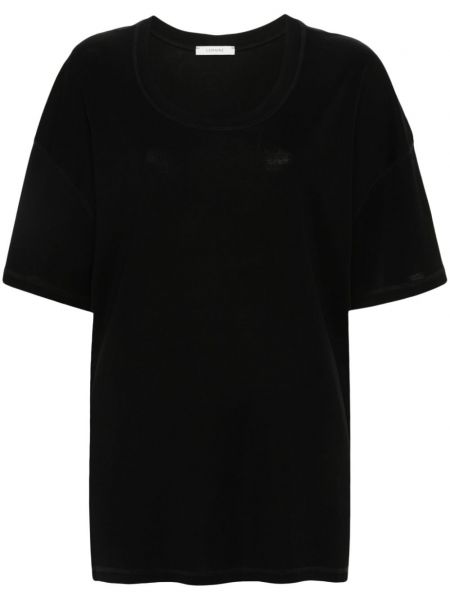 Černé bavlněné tričko Lemaire