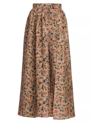 Шелковая длинная юбка с принтом Loro Piana