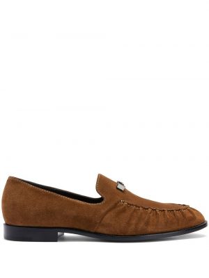Pantofi loafer din piele de căprioară Giuseppe Zanotti maro