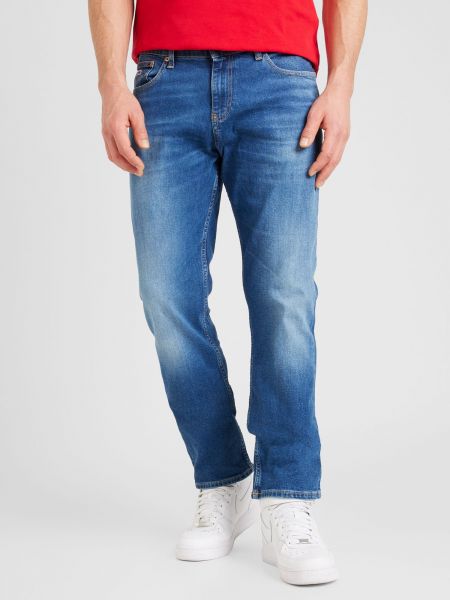Egyenes szárú nadrág Tommy Jeans kék