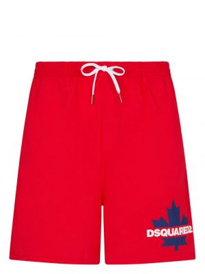 Pantaloni scurți cu imagine Dsquared2 roșu