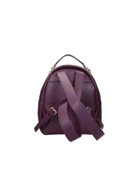 Bolsa de hombro de cuero Love Moschino violeta