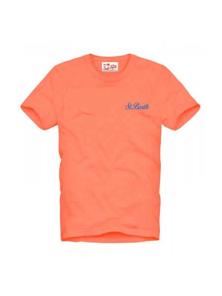 Haftowana koszulka Mc2 Saint Barth pomarańczowa