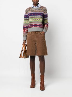 Sweter żakardowy Polo Ralph Lauren szary