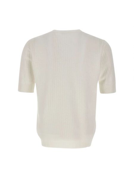 Camiseta de lino de algodón Lardini blanco