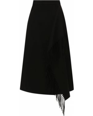 Шерстяная юбка Escada, черная