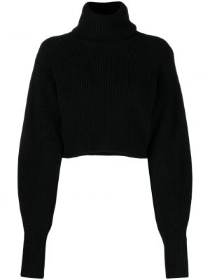 Sweter z wełny merino Gauge81 czarny