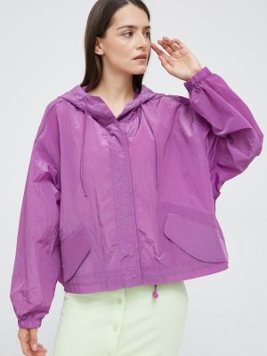 Oversized rövid kabát Emporio Armani lila