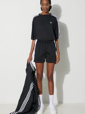 Prugasta majica kratki rukavi Adidas Originals crna