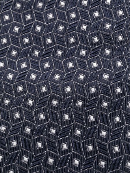 Corbata con estampado geométrico Corneliani azul