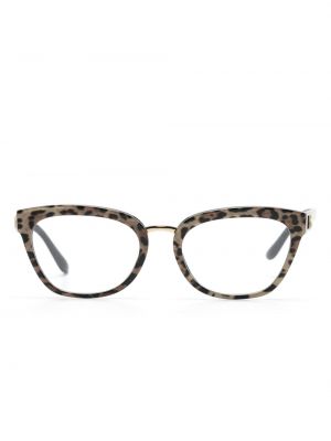 Lunettes de vue à imprimé à imprimé léopard Dolce & Gabbana Eyewear