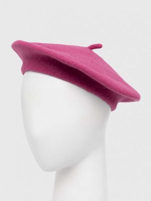 Volnena baretka Sisley roza