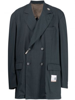 Knappen opp lang blazer Maison Mihara Yasuhiro grønn