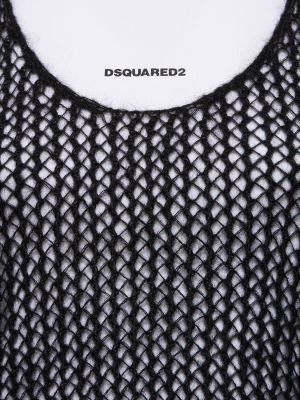 Mohérový džerzej tank top Dsquared2 ružová