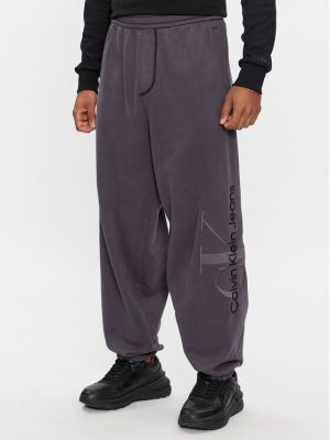 Pantalon de joggings large Calvin Klein Jeans gris