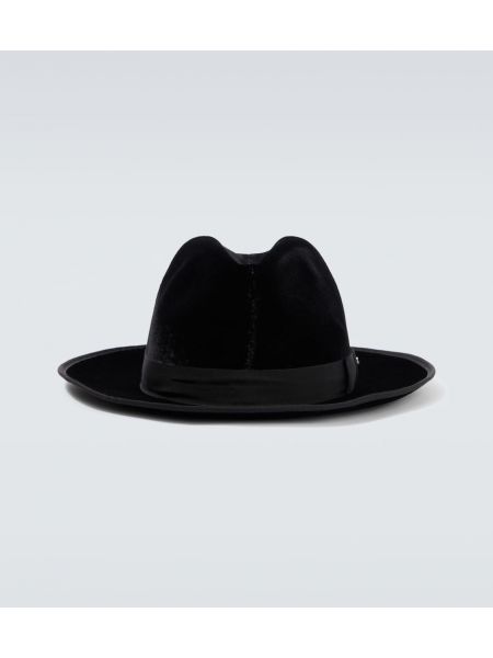 Sammet hatt Giorgio Armani svart