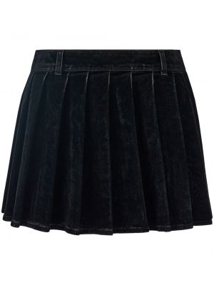 Plisované sametové mini sukně Ferragamo černé