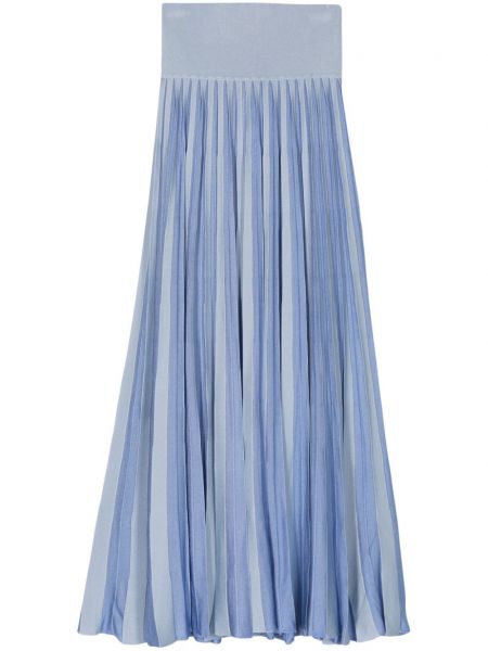 Plisovaná midi sukňa Emporio Armani modrá
