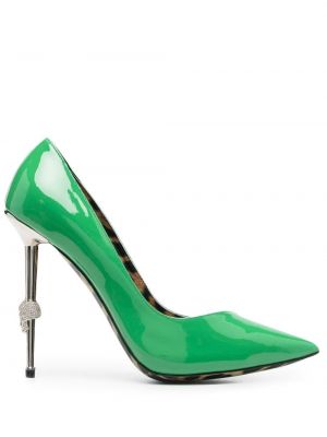 Pantofi cu toc Philipp Plein verde