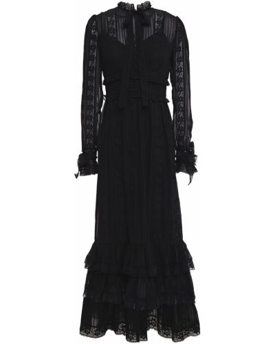 Černé šifonové maxi šaty Zimmermann
