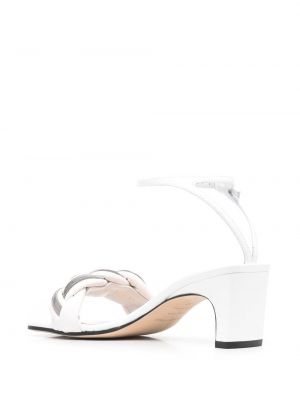 Plisované sandály Sergio Rossi bílé