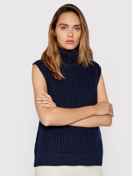 Синий свитер с высоким воротником Victoria, Victoria Beckham
