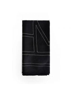 Jedwabna haftowana szal Toteme czarna