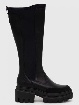 Usnjene škornji čez koleno Timberland črna