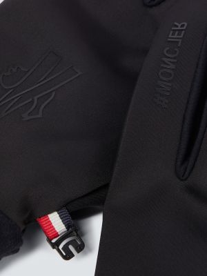 Найлонови кожени ръкавици Moncler Grenoble черно