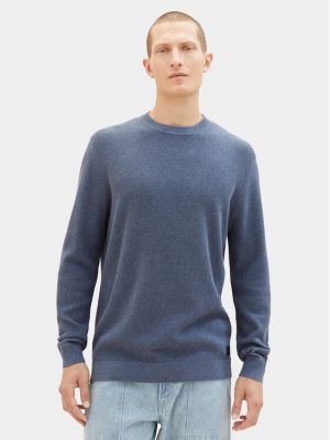 Пуловер Tom Tailor синьо