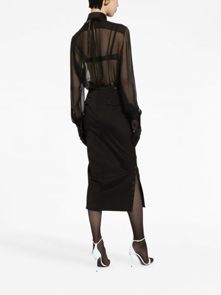 Camicia di seta Dolce & Gabbana nero