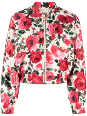 Květinová bomber bunda s potiskem Blugirl růžová