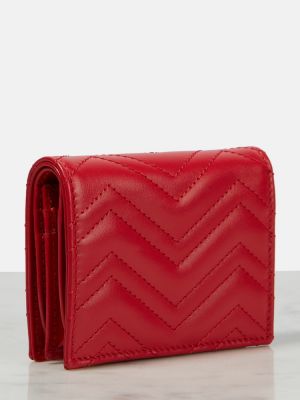 Kožená peněženka Gucci červená