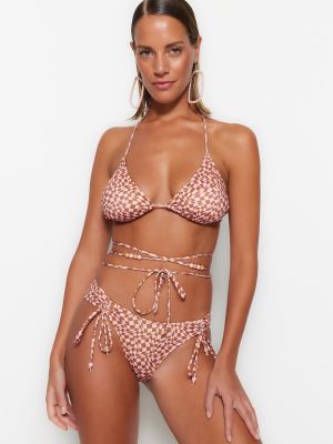 Bikini cu imprimeu geometric Trendyol