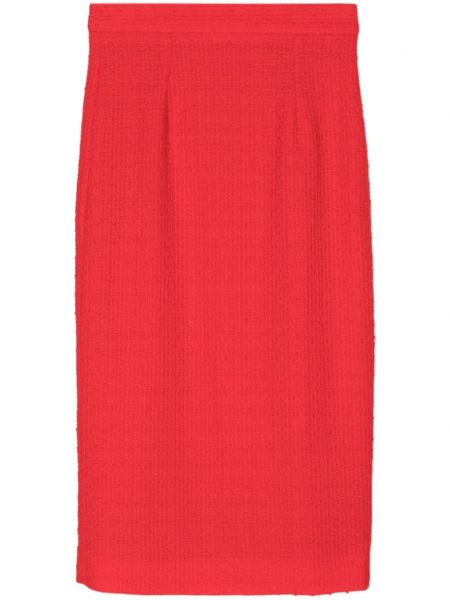 Tvídová puzdrová sukňa Jane červená